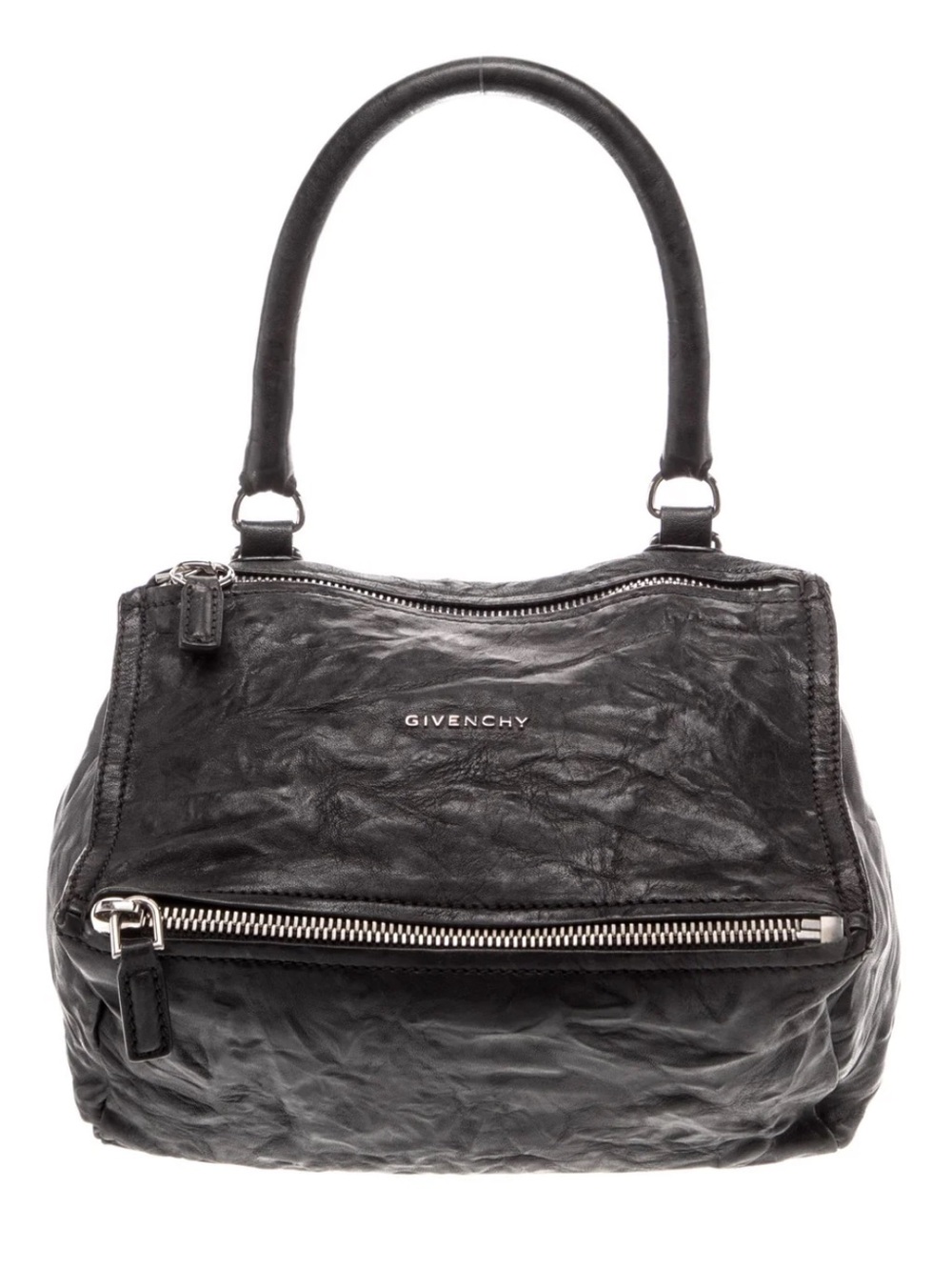 Givenchy Pandora Black Leather Top-Handle Shoulder Bag and Cross Body